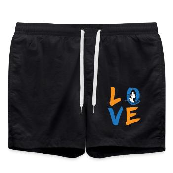 Wasserski Wassersport Wasserskifahren Wasserskifah - Badeshorts - Schwarz - Vorne - AI Model Male 185 light (185cm)