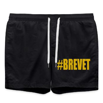 FERRY. BACCALAUREAT. PATENT. DNB. EXAMINATION. WELL DONE - Swim Trunks - black - Front - AI Model Male 185 light (185cm)