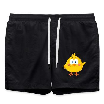 Kleines Küken - Badeshorts - Schwarz - Vorne - AI Model Male 185 light (185cm)