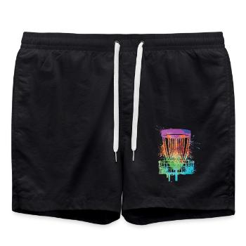 Discgolf Sport Disc Golf Jungen Kinder Discgolfer - Badeshorts - Schwarz - Vorne - AI Model Male 185 light (185cm)