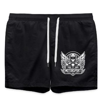 Logo du sport automobile - Short de bain - noir - Devant - AI Model Male 185 light (185cm)