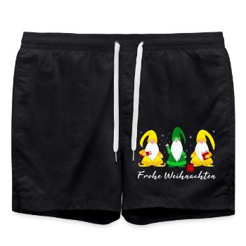 Frohe Weihnachten Wichtel - Badeshorts - Schwarz - Vorne - AI Model Male 185 light (185cm)