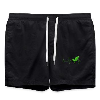 Vegan - Badeshorts - Schwarz - Vorne - AI Model Male 185 light (185cm)