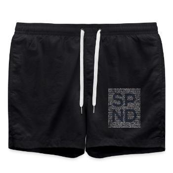Historisches Spandau Kolkviertel - Badeshorts - Schwarz - Vorne - AI Model Male 185 light (185cm)