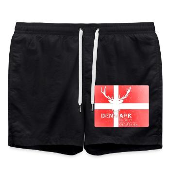 Dämark Wildtiere Denmark wildlife - Badeshorts - Schwarz - Vorne - AI Model Male 185 light (185cm)