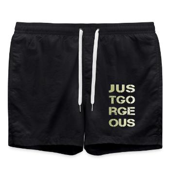 just gorgeous - Badeshorts - Schwarz - Vorne - AI Model Male 185 light (185cm)