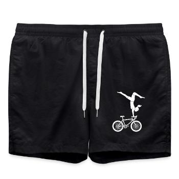 Kunstradfahrer Kunstrad Kunstradfahrerin - Badeshorts - Schwarz - Vorne - AI Model Male 185 light (185cm)