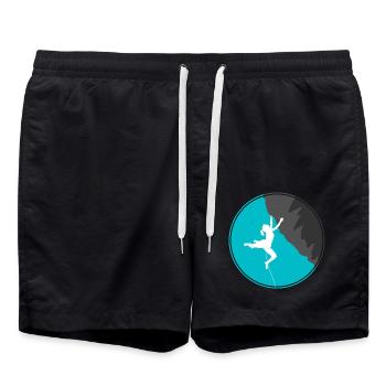 Klettern - Badeshorts - Schwarz - Vorne - AI Model Male 185 light (185cm)