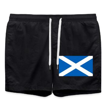Schottland - Badeshorts - Schwarz - Vorne - AI Model Male 185 light (185cm)