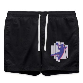 Handball Frauen Handballerin Handballspielerin - Badeshorts - Schwarz - Vorne - AI Model Male 185 light (185cm)