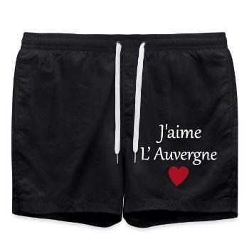 J'aime l'auvergne - Short de bain - noir - Devant - AI Model Male 185 light (185cm)