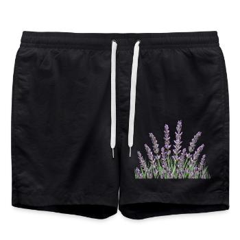 Lavendelhalme Lavendel - Badeshorts - Schwarz - Vorne - AI Model Male 185 light (185cm)