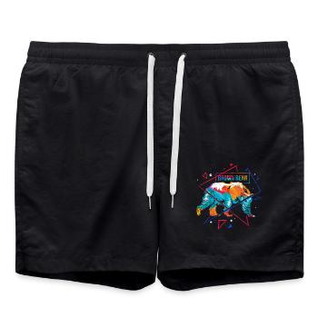 Majestätischer Braunbär Kanada - Badeshorts - Schwarz - Vorne - AI Model Male 185 light (185cm)