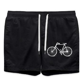 Radlinien Fahrrad Silhouette - Badeshorts - Schwarz - Vorne - AI Model Male 185 light (185cm)
