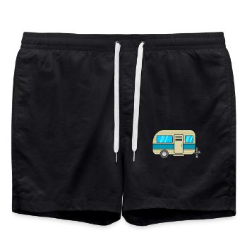 Wohnwagen - Badeshorts - Schwarz - Vorne - AI Model Male 185 light (185cm)