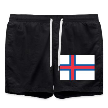 Färöer Inseln - Badeshorts - Schwarz - Vorne - AI Model Male 185 light (185cm)