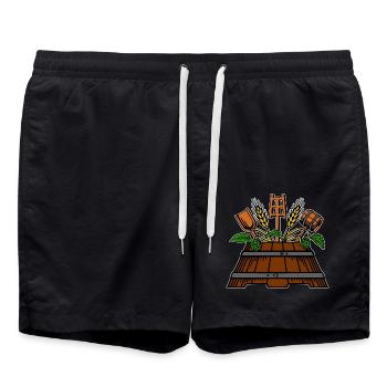 Brewer logo - Swim Trunks - black - Front - AI Model Male 185 light (185cm)