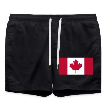 Canada Flag Flag Maple Canada Day 1867 Toronto - Swim Trunks - black - Front - AI Model Male 185 light (185cm)