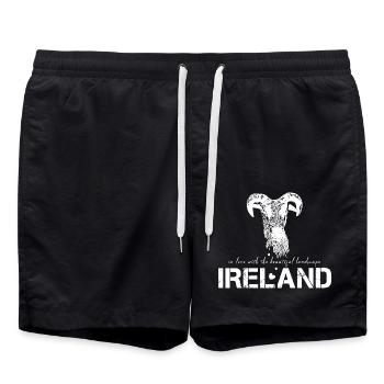 Ireland Irland - Badeshorts - Schwarz - Vorne - AI Model Male 185 light (185cm)