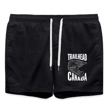 Mountainbike T-Shirt Trailhead Kanada - Badeshorts - Schwarz - Vorne - AI Model Male 185 light (185cm)