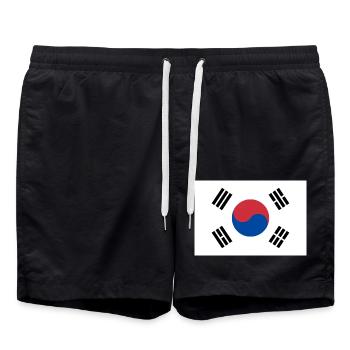 Südkorea - Badeshorts - Schwarz - Vorne - AI Model Male 185 light (185cm)