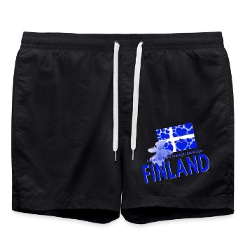 Finnland Finland - Badeshorts - Schwarz - Vorne - AI Model Male 185 light (185cm)