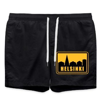 Helsinki - Swim Trunks - black - Front - AI Model Male 185 light (185cm)