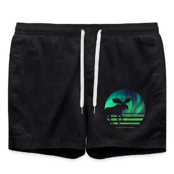 Elch - Badeshorts - Schwarz - Vorne - AI Model Male 185 light (185cm)