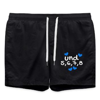 Tanzen Tanz Tanzkurs Rhythmus - Badeshorts - Schwarz - Vorne - AI Model Male 185 light (185cm)