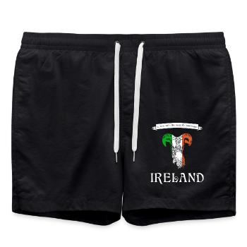 Ireland Irland sheep - Badeshorts - Schwarz - Vorne - AI Model Male 185 light (185cm)