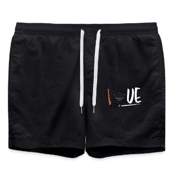 Eishockey - Badeshorts - Schwarz - Vorne - AI Model Male 185 light (185cm)