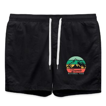 Yosemite National Park - Badeshorts - Schwarz - Vorne - AI Model Male 185 light (185cm)
