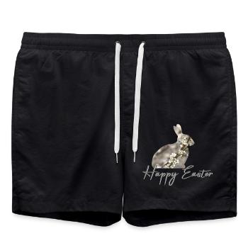 Easter happy Easter - Badeshorts - Schwarz - Vorne - AI Model Male 185 light (185cm)