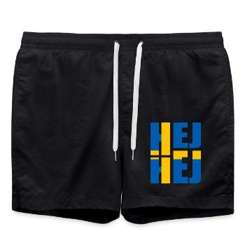 SUÉDOIS HEJ HEJ SUÈDE - Short de bain - noir - Devant - AI Model Male 185 light (185cm)
