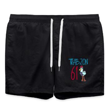 Trabzon 61 Turkey city - Swim Trunks - black - Front - AI Model Male 185 light (185cm)