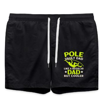 Stabhochsprung Dad Stabhochspringer Leichtathletik - Badeshorts - Schwarz - Vorne - AI Model Male 185 light (185cm)