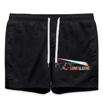 Mutiger Drachenflieger Höhenflug - Badeshorts - Schwarz - Vorne - AI Model Male 185 light (185cm)
