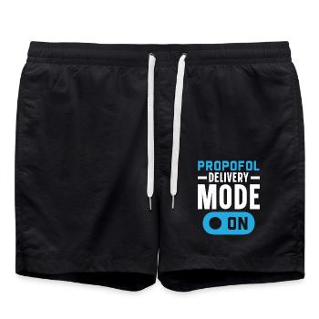 Propofol Abgabe-Modus auf Anästhesie Anästhesist - Badeshorts - Schwarz - Vorne - AI Model Male 185 light (185cm)