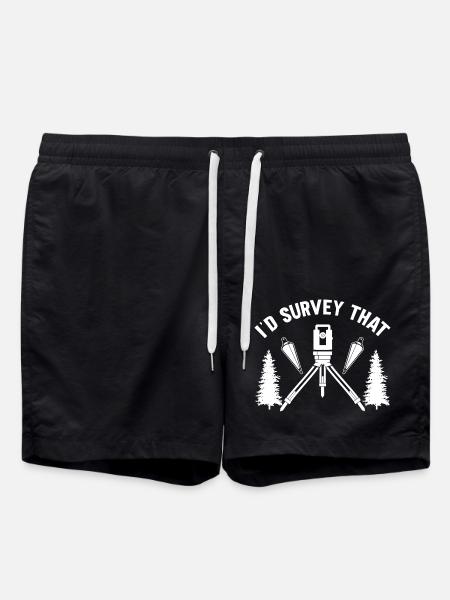 Ich würde das Land vermessen Techniker Landvermess - Badeshorts - Schwarz