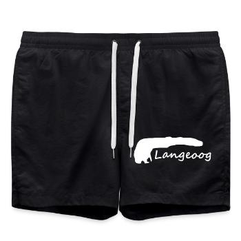 Langeoog - Badeshorts - Schwarz - Vorne - AI Model Male 185 light (185cm)