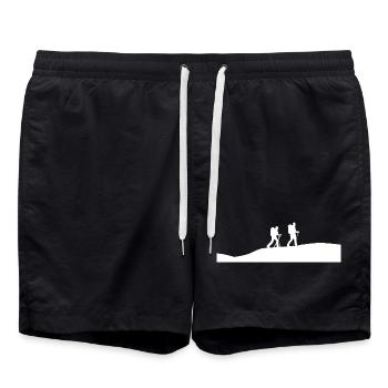Jakobsweg - Badeshorts - Schwarz - Vorne - AI Model Male 185 light (185cm)