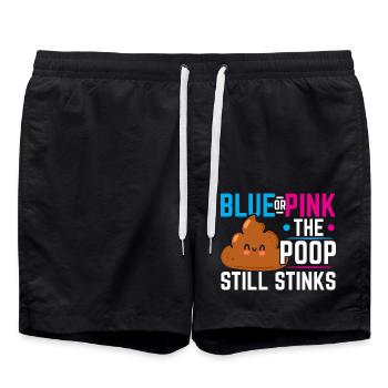Blau oder Rosa Die Kacke stinkt immer noch Baby En - Badeshorts - Schwarz - Vorne - AI Model Male 185 light (185cm)