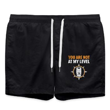 Sie sind nicht auf meinem Niveau Landvermesser - Badeshorts - Schwarz - Vorne - AI Model Male 185 light (185cm)