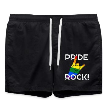 Pride Rock! - Badeshorts - Schwarz - Vorne - AI Model Male 185 light (185cm)