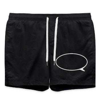 sprechblase blanco - Badeshorts - Schwarz - Vorne - AI Model Male 185 light (185cm)