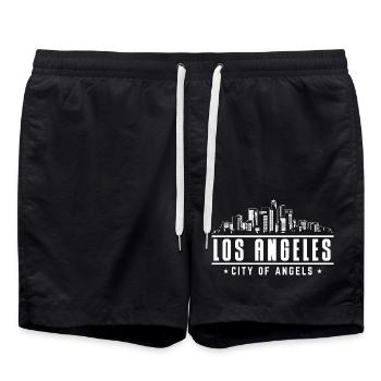 Los Angeles City Of Angels - Badeshorts - Schwarz - Vorne - AI Model Male 185 light (185cm)