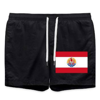 Französisch-Polynesien - Badeshorts - Schwarz - Vorne - AI Model Male 185 light (185cm)