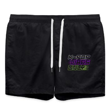 K-Pop Vibes Nur Koreanische Popmusik K-Pop Lover - Badeshorts - Schwarz - Vorne - AI Model Male 185 light (185cm)