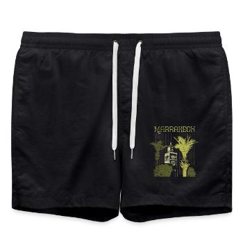 Gewürzduftender Souk Marrakesch - Badeshorts - Schwarz - Vorne - AI Model Male 185 light (185cm)