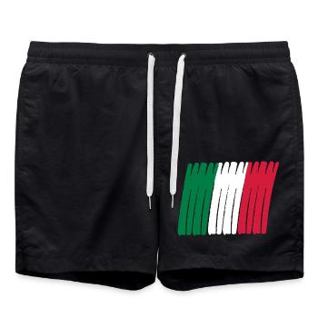 italia banner - Badeshorts - Schwarz - Vorne - AI Model Male 185 light (185cm)